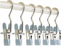 10/30/50Pcs Space-Saving Clothespin, Upgrade Double Head Clamp Dipped Hanger for Closet Hooks Garment Clip Hat Pants Storage Hanging Travel Hook (Blue, 10PCS)