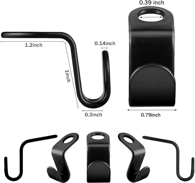 150 Pcs Clothes Hanger Connector Hooks, Heavy Duty Plastic Hanger Extender Clips, Velvet Connection Hooks, Cascading Hanger Hooks for Organizer Closet Cabinet Space Savers Hanger, Black