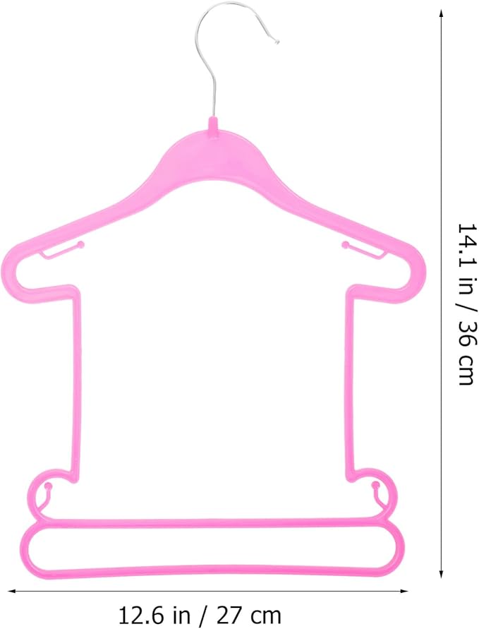 IMIKEYA Kids Clothes Hangers 20pcs Small Swimsuit Display Hanger Children Toddler Shirt Coat Hangers Plastic Baby Outfit Hangers Dog Clothes Hanger Rosy
