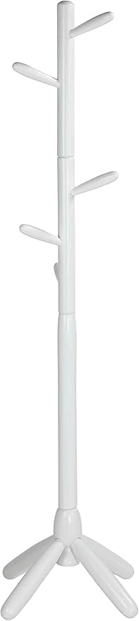 Cortesi Home Chandler Wooden Coat Rack, White