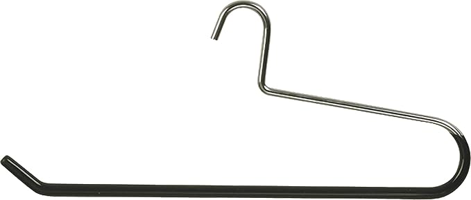Chrome Quilt Hanger with Black Nonslip Vinyl Coating in 17" Length X 3/8" Thick, Box of 50