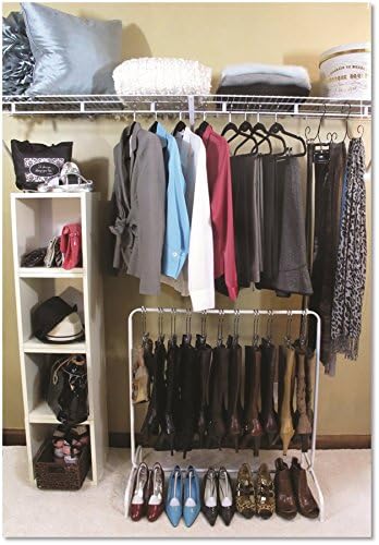 Boottique Boot Organizer: The Boot Rack - Fits in Most Closets- Hangs, Holds, Shapes, & Protects every size and style of Boots (The Boot Rack with 6 Original Silver Hangers)