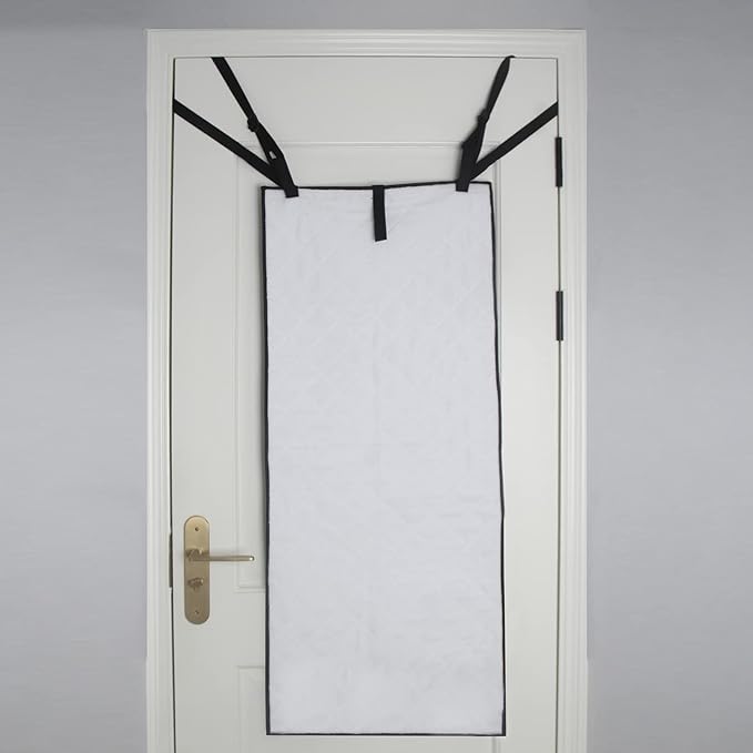 Dual-Sided Over the Door Vertical Steamboard Press Pad for Handheld Steamer, with Hanging Garment Bag for Closet Storage(double side)