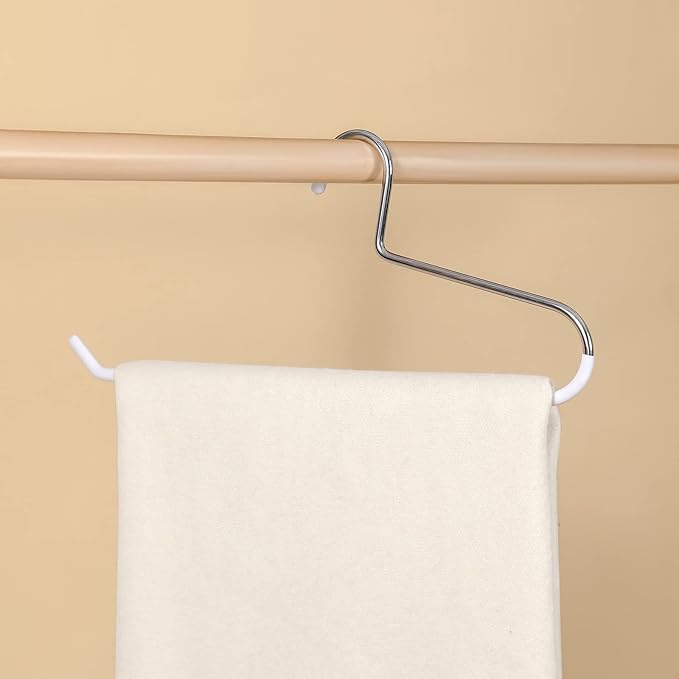 VASLIM 8 Pack Blanket Hangers Heavy Duty Black Vinyl Coated Nonslip - Great for Quilts, Comforters, Table Cloths, Towels, Sleeping Bags,Drapery and bedspreads(White)