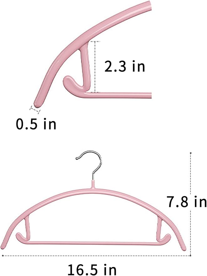 SLMT Sweater Hangers No Shoulder Bump Womens Coat Hanger Non Slip 28 Pack Heavy Duty Metal Clothes Hangers for Closet