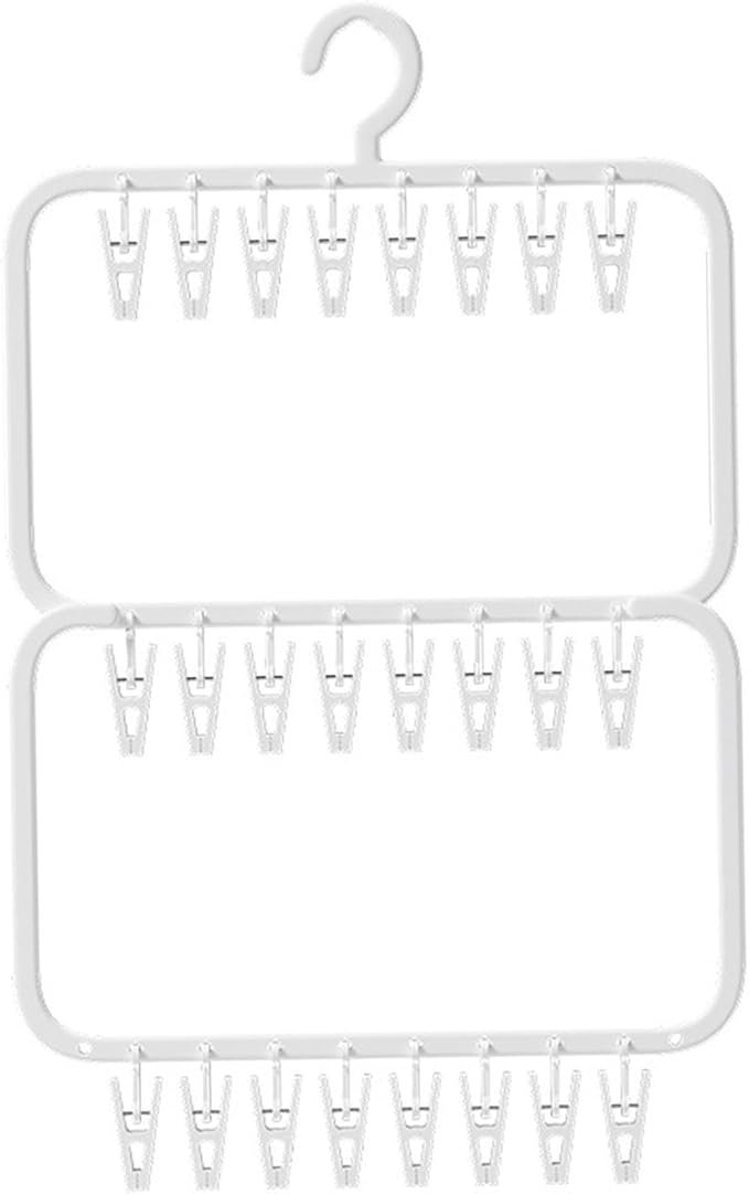 Hanging Clothes Rack, Underwear Hanger for Scarves, Hats, Towels, Bras, Double Layer