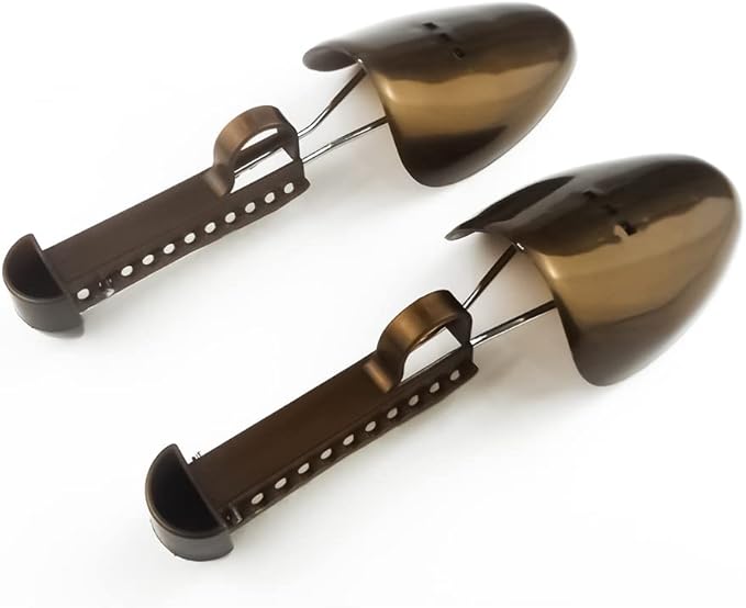 WAJJ 10 Pairs Plastic Shoe Tree Stretcher Shaper for Men Adjustable Length Shoes Boot Holder Shaper Support(Brown Men)