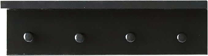 Entrance Coat Rack ，Coat Hooks, Wall-Mounted Wooden Hook Rack, Wall-Mounted Shelves are Very Suitable (Black Color Finish—A-1)