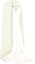 HANGERWORLD 72inch Breathable Wedding Gown Long Dress Hanging Garment Bag Cover for Closet Storage (Ivory)