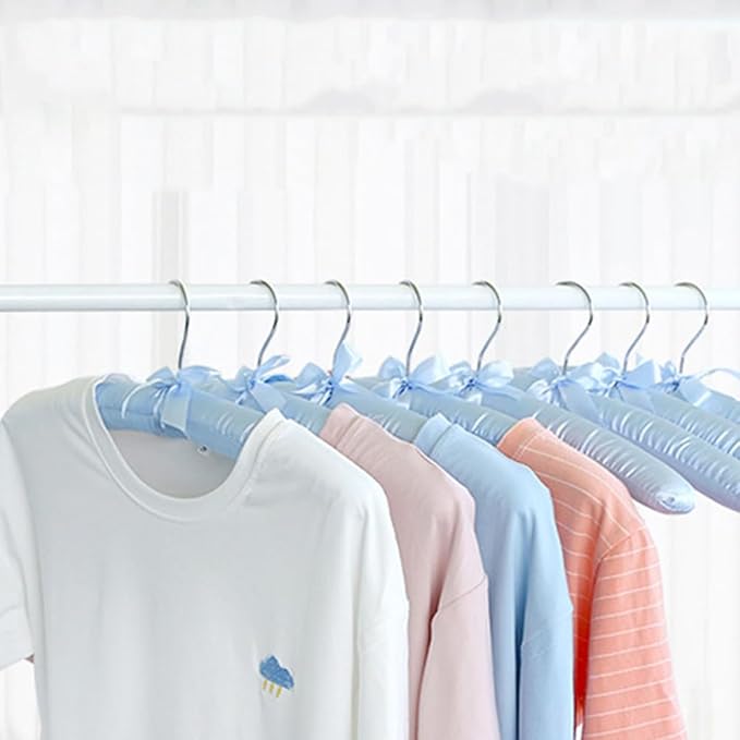 4pcs Blouse Hangers Silk Clothes Skid Proof Suit Hangers Satin Padded Silk Wedding Dress Household Clothes Upholstered Sponge Bride Non-Slip Mat