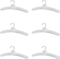 6 Pcs Smooth Satin Padded Hangers White 15" L for Dress Lingerie Bridal Cloth Hanging