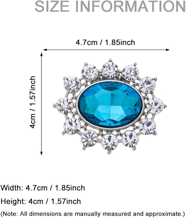 Ruihfas 2Pcs Sparkly Removable Oval Egg Shape Crystal Shoe Clips Accessories for Women Bride Wedding Prom Party Shoes Decoration