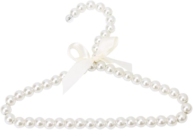 Fashion Pearl Bow Clothes Clothing Hanger for Kids Children Pet Dog