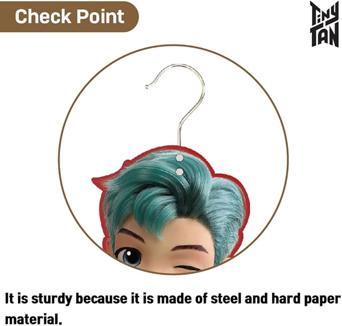 Kpop Merchandise Official Licensed K-POP Merch - TinyTAN Character Clothes Hanger with Steel Hook (SUGA)