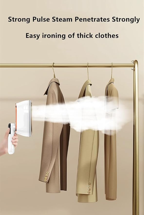 2 In 1 Portable Ironing Machine, Handheld Clothing Steam Iron, 1200W +15 Seconds Fast Heating,180°Rotation, LCD Display Ironing Mode, 7-Hole Pressurized Steam