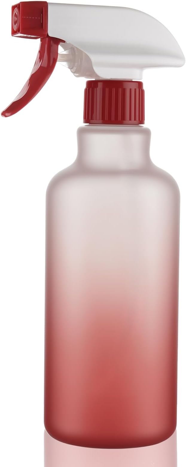 Spray Bottles Plastic Spray Bottle for Hair Mist/Stream Heavy Duty Empty Spray Bottles for Cleaning Solutions, Plants, Cooking (16.9oz-Red)
