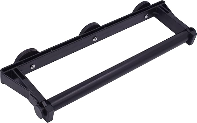 YYST Magnetic Paper Towel Holder Paper Roll Holder Rack Towel Bar Paper Dispenser for Kitchen Refrigerator, Dryer, Grill, Garage, Toolbox,Work Bench, Metal Cabinet，BBQ (Black, 1)