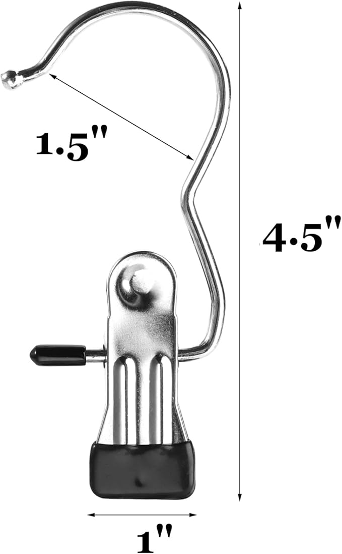 Tosnail 40 Pieces Boot Hanger Clips, Stainless Steel Laundry Hooks, Closet Hanging Clips, Space Saving for Jeans, Hats, Tall Boots, Towels