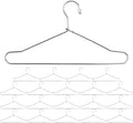LOGOFUN 20pcs Mini Metal Doll Clothes Hangers Miniature Dress Outfit Holders Silver Wire Rack for Pet Gown Hanging Closet Accessories 150mm