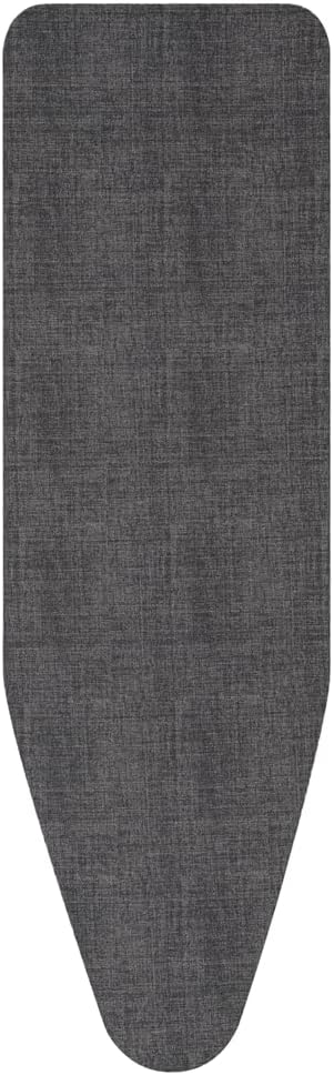 Brabantia Size D (53 x 18 in) Replacement Ironing Board Cover with Thick Foam & Felt Padding (Denim Black) Easy-Fit, 100% Cotton