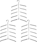 3 Pack 5 in 1 Blouse Tree Hangers Space Saving Clothes Hangers Swing Arm Non Slip Padded Coat Hanger Multi-Layer Clothes Hanger Heavy Duty Stainless Steel Sweater Shirt Hanger（Gray）