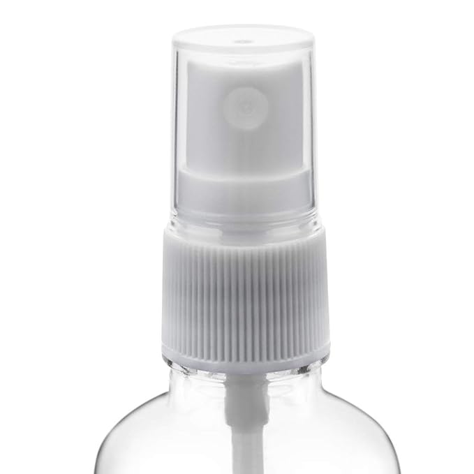 Hydior 2oz Clear Glass Spray Bottles for Essential Oils, Small Spray Bottle with Plastic Sprayer - Set of 3