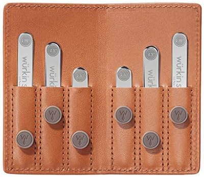 Würkin Stiffs Assorted Power Stays Magnet Collar Stay Travel Set Leather Wallet Case | Gift for Men | Seen on Shark Tank