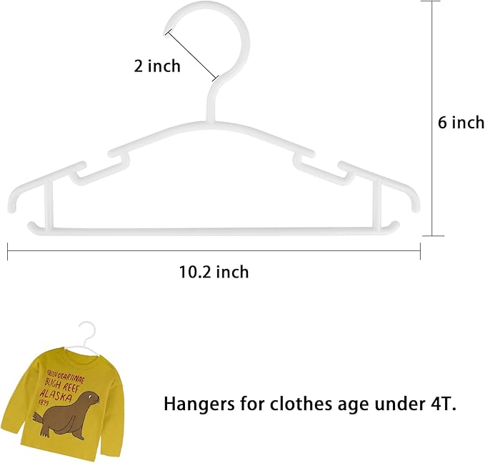 GoodtoU Baby Clothes Hangers, 60pcs Kid Hangers Plastic for Toddler Infant Childrens Small Kids Clothing