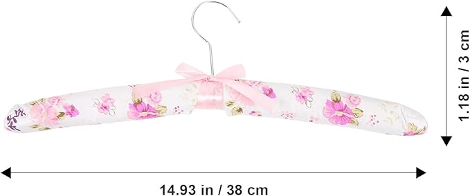 VILLCASE 5 Pcs Anti-Slip Padded Clothes Hangers with Soft Sponge Cover for Sweaters Dresses and Suits Traceless Design for Closet Organization