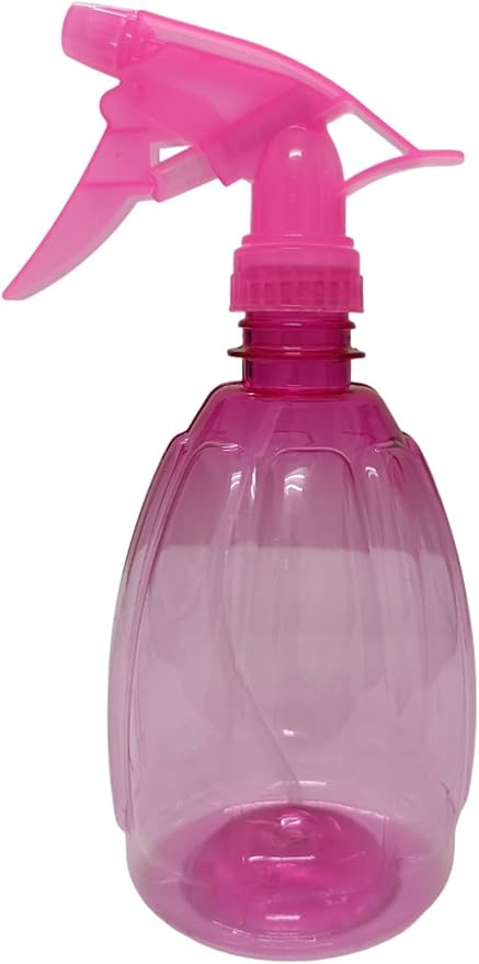 Spray Bottles 500ml 16 Oz Clean Squirt Bottle Colorful Multi-uses Spray Bottles for Cleaning, Water Flowers, Plant Care, Ironing, Hair Care, Gardening Cosmetics Kitchen Bathroom (Pack of 2) Pink
