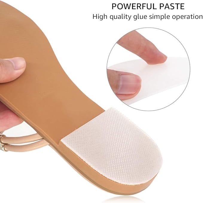8 PCS Premium Silicone Non-Slip Shoe Pads - Muffle Loud High Heels & Boots - Self-Adhesive Quiet Noise Reduction Sole Protectors for Wedding, Office, Stage - Odorless Grips - Indoor Use