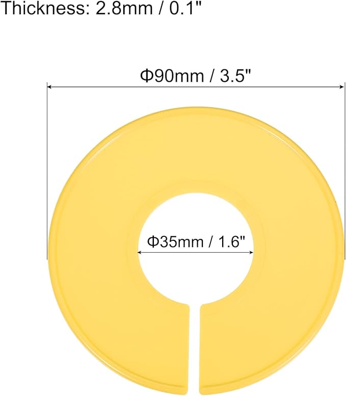 PATIKIL Clothes Dividers 20 Pack Blank Clothing Rack Size Sorting Reusable Wardrobe Round Hanger Separator, Yellow