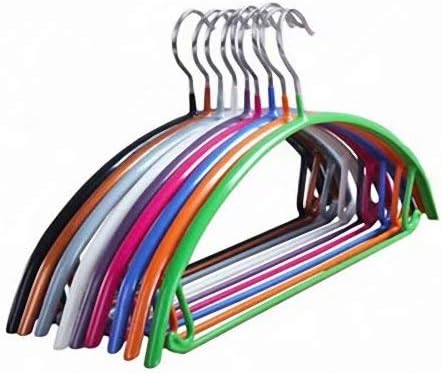ATOLY Premium Hangers (Pack of 10) Heavyduty- Non Slip No Shoulder Bump Suit Hangers-Chrome Hooks, Space Saving Clothes Hangers, Rounded Hangers for Coat, Sweater, Jackets, Pants,Gray