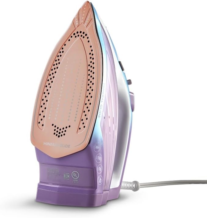 BLACK+DECKER Moonstone Iron, IR2323-1AD, Ceramic Infused Soleplate & Anti-Drip Function with Auto Clean and Auto Shut-off, 50% Smoother Glide for Fabric Wrinkles