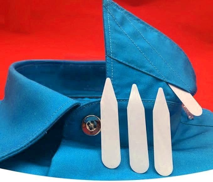 HIGHROCK Shirt Collar Bones,5 Sizes Collar Stiffeners Plastic White Collar Stays for Men and Women Dress Shirt 100Pcs