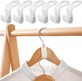60 Pcs Clothes Hanger Connector Hooks,Plastic Cascading Hanger Hooks Extender Clips,Wardrobe Clothing Hangers Connection Hooks for Organizer Closet Cabinet Space Savers Hangers, White