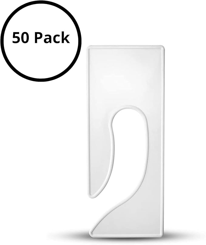 discount sizing- Blank King Rectangle Clothing Rack Hanger Dividers 50 Pack | Great for Clothing Organization, Sizing Dividers, Garment Rack Tags (White)