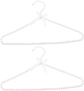Ciieeo Artificial Pearl Clothes Hangers with Bowknot Decorative Design for Home Closet Organization Multipurpose Hangers for Suits Coats Dresses and Sweaters