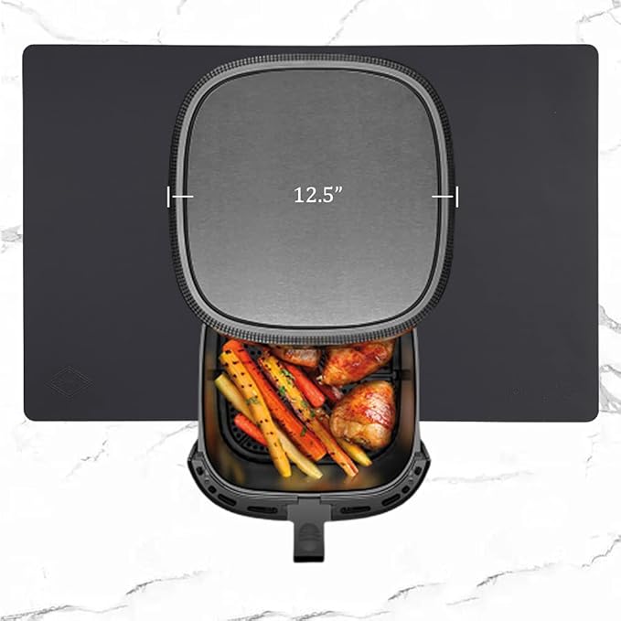 Home Essential, Supmat XL, Super Versatile Extra Large and Thick Heat Resistant Silicone Mat, Counter Mat (Pure Black)