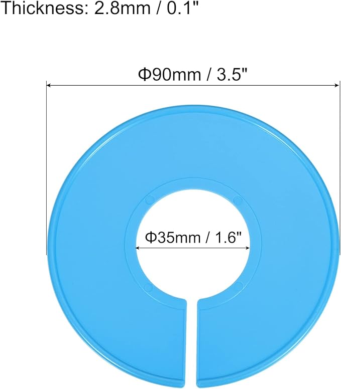 PATIKIL Clothes Dividers 20 Pack Blank Clothing Rack Size Sorting Reusable Wardrobe Round Hanger Separator, Light Blue
