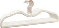 Velvet Short Neck Hangers - Heavy-Duty, Non-Slip Felt Surface, Space-Saving Design with Anti-Slip Grooves & Shoulder Shape, 360° Rotating Hooks, Durable for Coats, Shirt& Dresses (10, Beige C)
