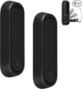 Folding Wall Hooks, 2 Pcs Foldable Black Coat Hooks Heavy Duty Foldable Hook Bathroom Towel Hooks Robe Hooks Wall Mounted for Hanging Coat Towels Clothes Hat Bags Keys