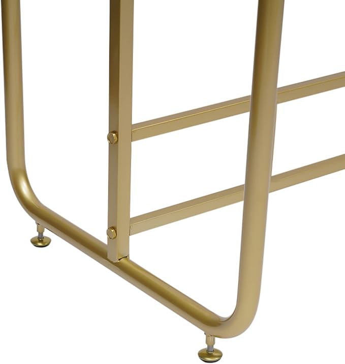 Heavy Duty Gold Clothing, Commercial Gold Rack for Clothes Retail Display Clothes Rack Double Rod Clothing Display Rack Floor Standing Metal Garment Rack for Clothing Stores Iron