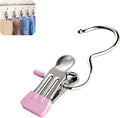 Clothes Pins, 15 Pack Hanger Hooks, Stainless Steel Laundry Clips, Travel Hangers, Towel Clips, Legging Organizer for Closet Hanging, Space Saving Hanger Clips for Pants, Jeans, Hats, Boot(15P+Pink)