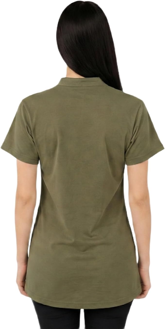 USBD Post Mastectomy Shirt with Drain Pockets Band Collar Post Op Recovery Tops
