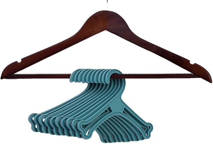 Dog Bone Shaped Puppy Cat Kitten Small Pet Mini Clothes Plastic Hanger Pink or Blue Pack of 10 (Blue)