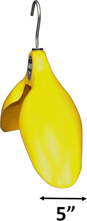 Coat and Wetsuit Hanger 'Shoulder Saver' by BAKER HANGER - USA Made - 4 Inch Swivel Hook (Yellow)