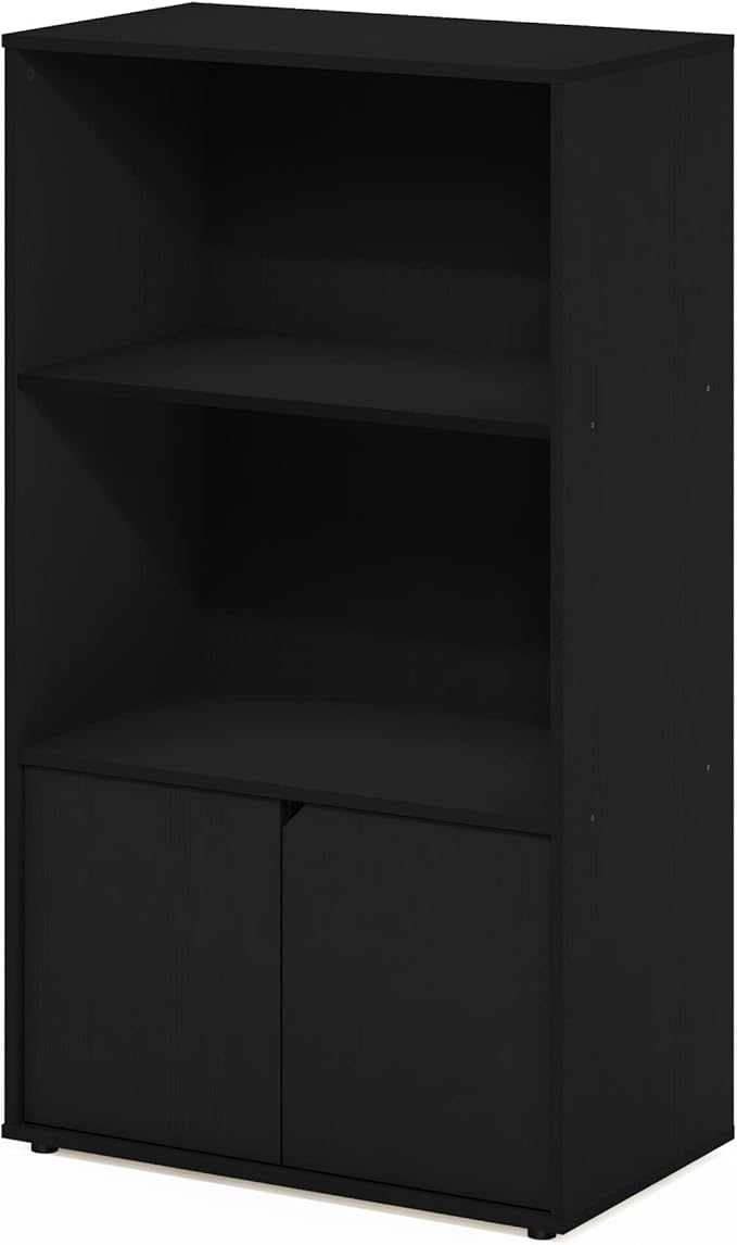 Furinno Jaya Kitchen Storage Shelf with Cabinet, Americano