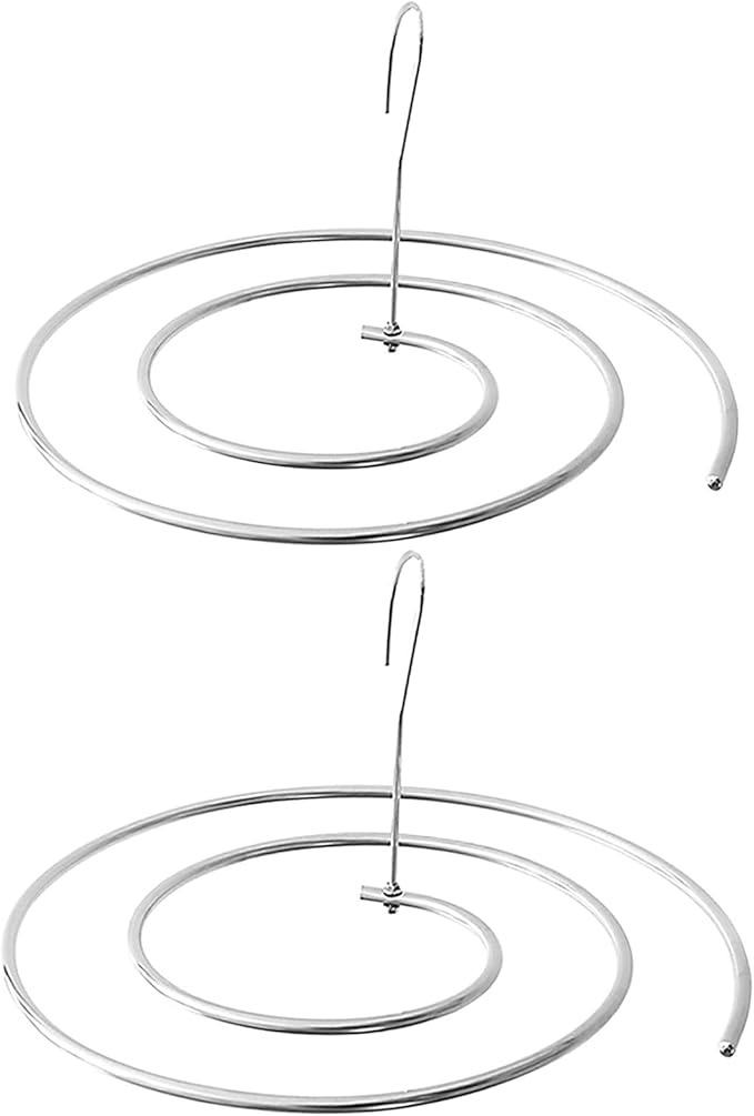 Pack of 2 Spiral Sheet Hanger, 304 Stainless Steel, Hangers Space Saving for Bedspreads Coverlets Mattresses Tablecloths Sofa Covers Blankets Shawls Scarfs Capes