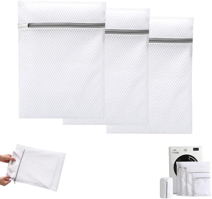 Durable Mesh Laundry Bag, 2025 New Honeycomb Laundry Mesh Wash Bags for Washing Machine, Lingerie Bags for Delicates Garment Bra Pant Sock (M-3 pcs)